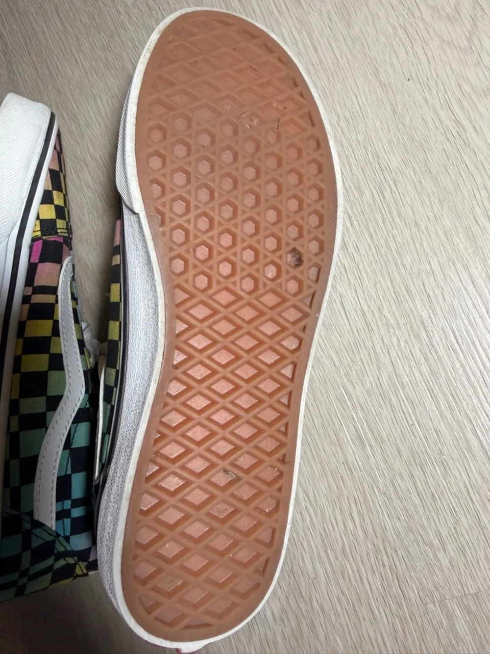 🧡| Vans Checkerboard Rainbow Slip-On Style Sneakers - Multicolor - Picture 6 of 6